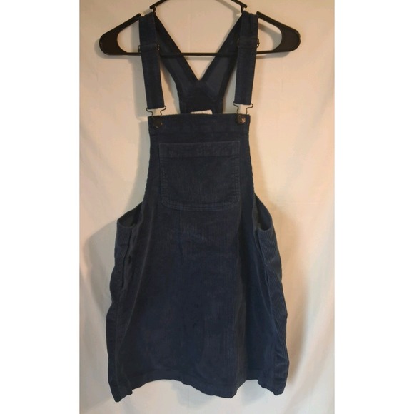 American Eagle Outfitters Dresses & Skirts - American Eagle Overall Dress Womens Small Blue Corduroy Mini Boho Festival